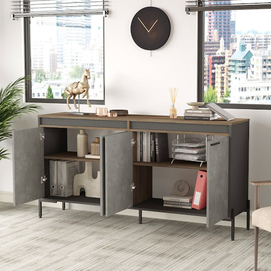 SteweHome Studentenmöbel-Sets Büro 5 Stück Anthrazit Grau 180x89.5x75cm