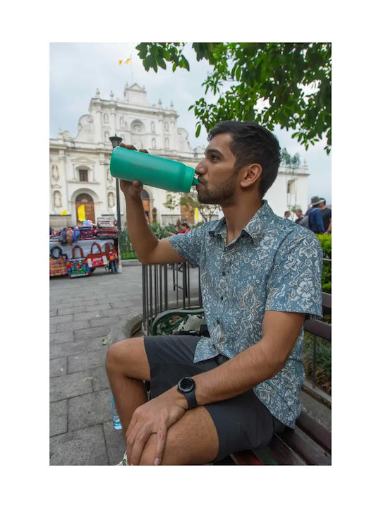 Lifestraw Stainless Steel Water Bottle with Filter 700ml Green