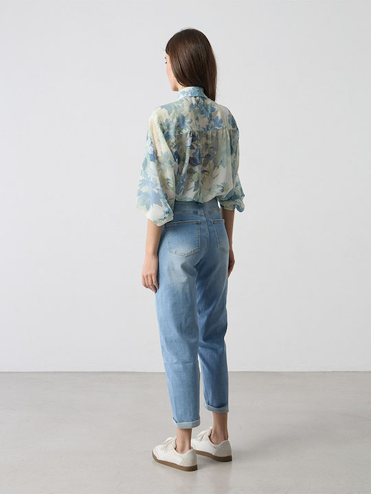 High Rise Women's Jean Pants in Mom Fit