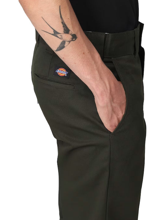 Work Παντελόνι σε Slim Εφαρμογή Χακί