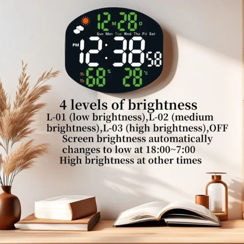 Ceas De Masă Digital Led Din Plastic Cu Ceas Deșteptător Albastru 112950
