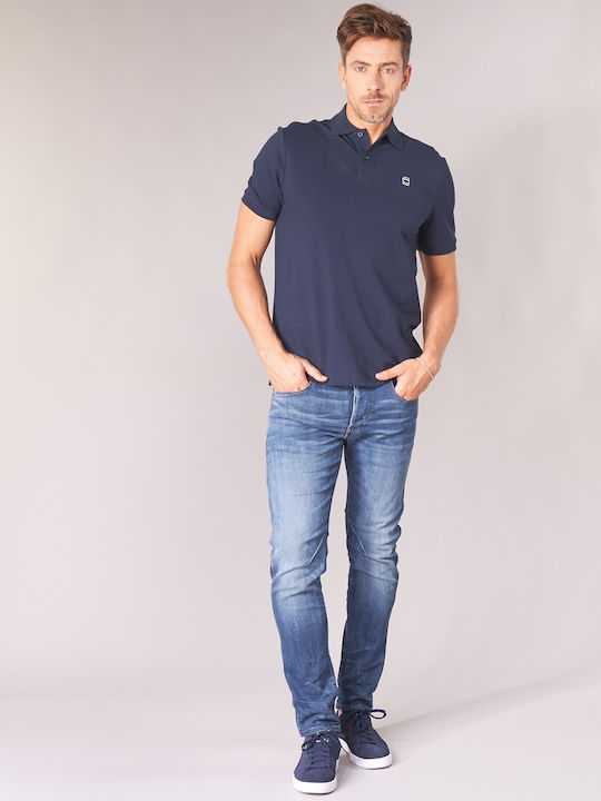 D-Staq 5-PKT Men's Elastic Jeans Pants with Slim Narrow Fit Blue