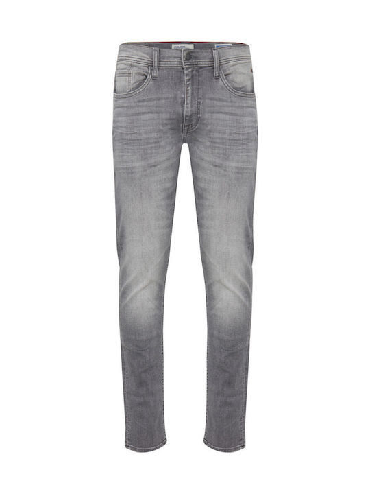 Men's Elastic Jeans Pants with Regular Narrow Fit Gray