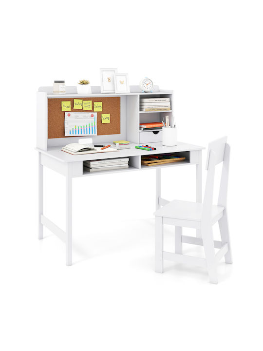 Kids Desk Made of White Melamine 110x60x110cm