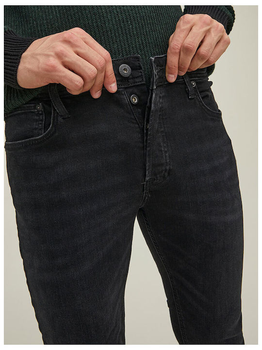 Men's Jeans Pants Elastic with Slim Straight Fit Black
