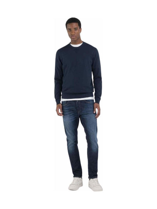 Willbi Men's Elastic Jeans Pants with Regular Straight Fit Blue