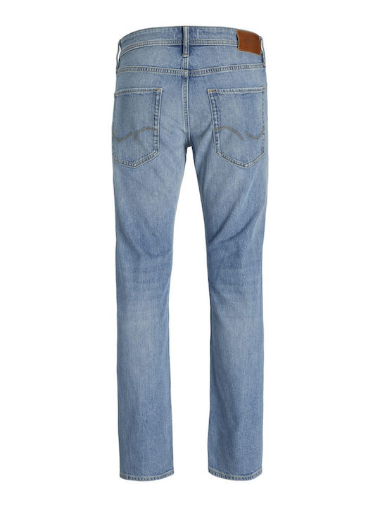 Mike Men's Jeans Pants with Regular Tapered Fit Blue Denim