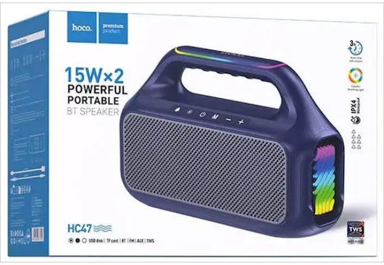 Hoco HC47 Ηχείο Bluetooth 30W με Διάρκεια Μπαταρίας έως 3 ώρες Μπλε