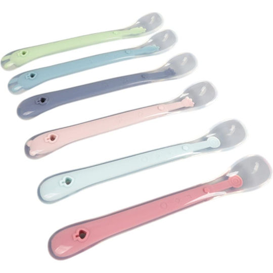 Queen Mother Baby Löffel Silky Spoon aus Silikon Hellblau