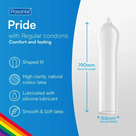 Pasante Προφυλακτικά Pride 1τμχ 54mm Vegan