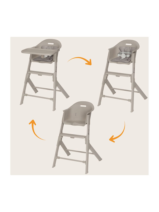 Lionelo Beny Foldable Baby Highchair 3 in 1 with Adjustable Height Beige