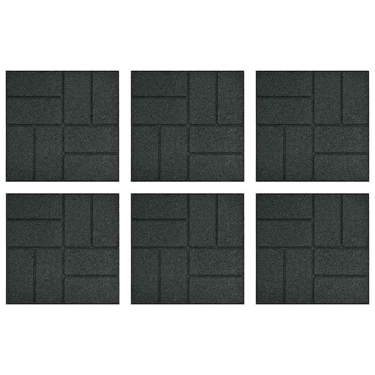vidaXL Pathway for Garden Flooring Made of Rubber 40.5x40.5cm 6 Pieces