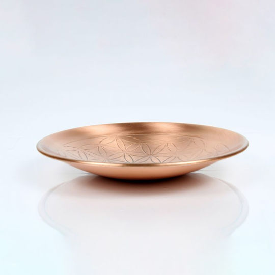 Χάλκινο Πιάτο Προσφοράς Copper Offering Plate Flower Life 15cm