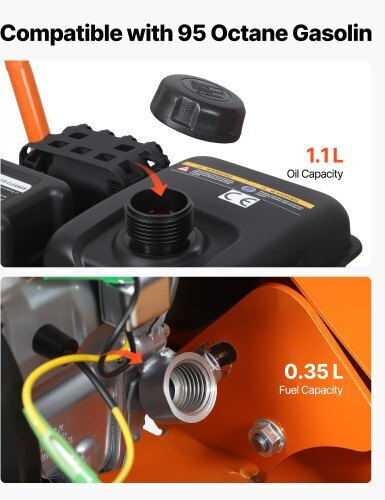 Vevor Bodenkompressor Benzin 2hp/79cc
