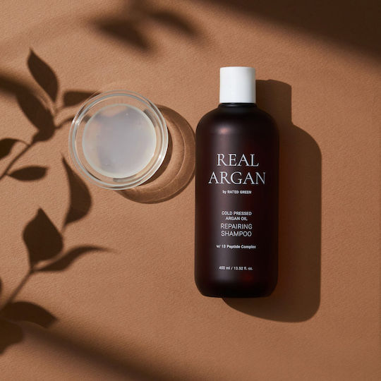 Rated Green Real Argan Șampon de Păr Șampon Reparator Păr Uscat Deteriorat 400 Ml