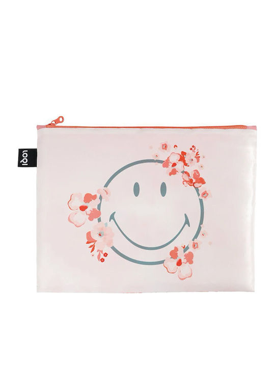 Loqi Smiley Recycled Toiletry Bags Blossom Geometric Loqi Smiley Recycled Toiletry Bags Blossom Geometric