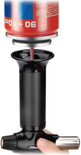 Tpster Kitchen Torch with Security Lock & Temperature Setting Silver Match Black BHC0330