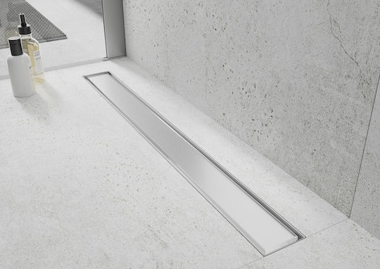 Mexen Flach 360° Mgw Drehbarer Linearer Bodenablauf 60 Cm Weißes Glas 1027060-40