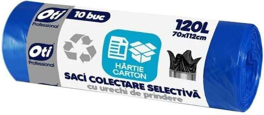 Sacuri De Gunoi Cu Kilo 20kg Capacitate 120lt 112x70cm 10 Bucăți Albastre