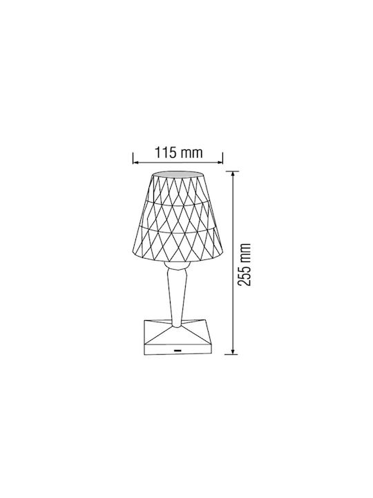 Dekorative Tischlampe LED Einstellbares Weiß 11.5x25.5cm