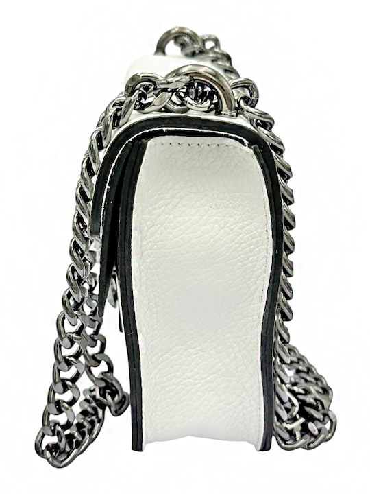 Leather Women's Shoulder Bag White