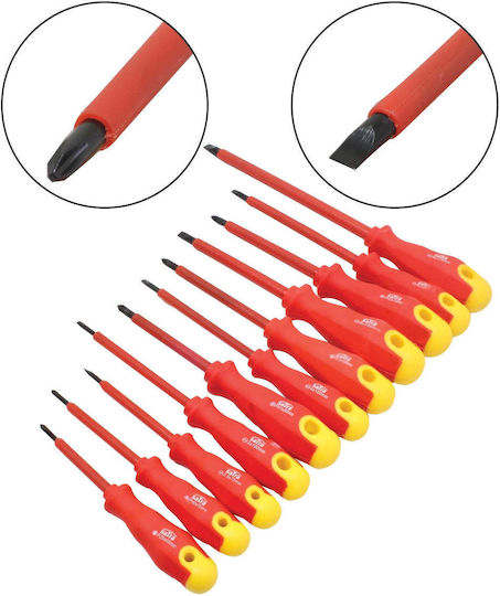 Satra Schraubendreher-Set mit Spitzen Cr-v Magnetisch 11 Stück