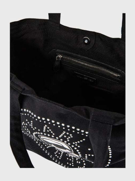 Ikon Circle Genti Dama Shopper De Umar Din Material Negru