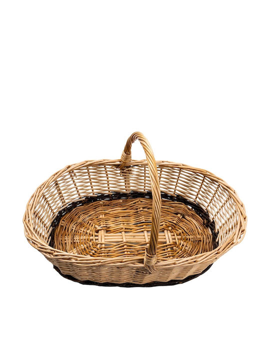 Coș Decorativ Din Paie Maro 50x33x30cm