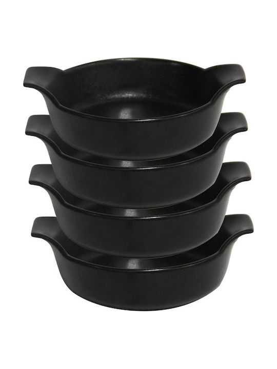 Raki Black Διακοσμητικό Μπωλ Κεραμικό Μαύρο 15x5.5cm