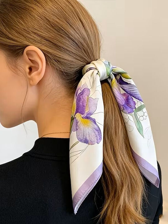 By Queen Seidenstola Mit Malerischen Iris Wasserfarben