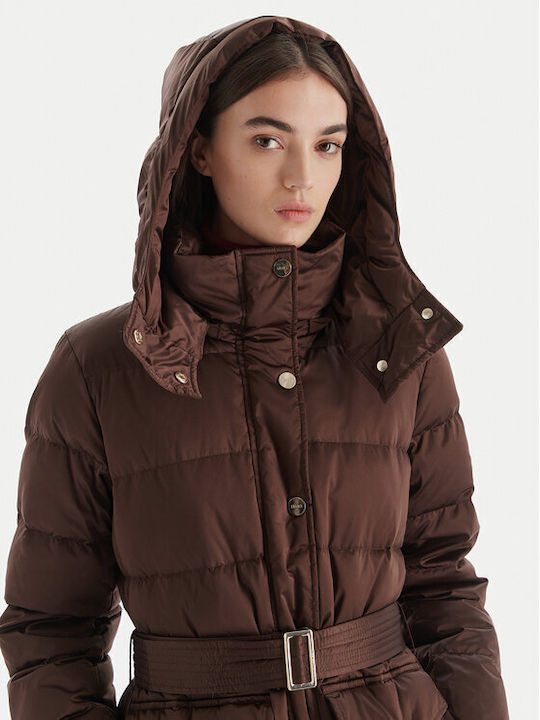 Damen Jacken Für Winter Lange Braun