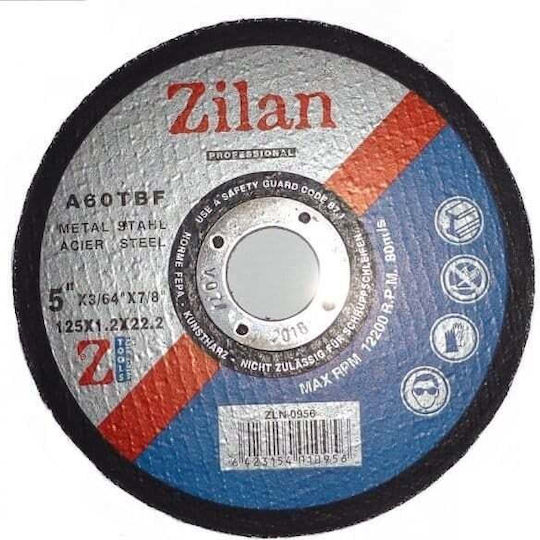 Metal Cutting Disc 125x1.2x22.2 Mm Zln 0956