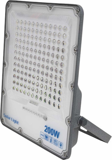 Στεγανός Ηλιακός Προβολέας LED 200W με Τηλεχειριστήριο IP66