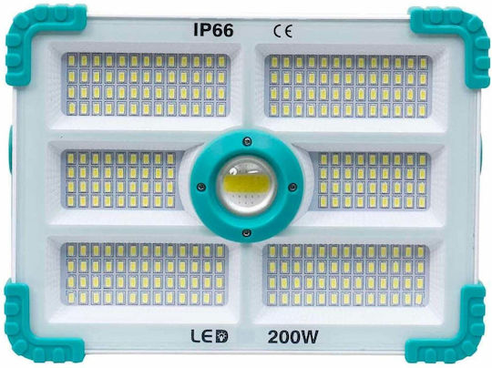 Proiector LED Solar Etanș 200W cu Telecomandă IP66