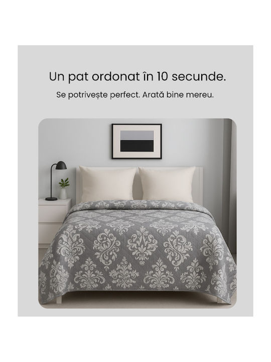 Κουβερλί Μονό Gray Damask 160x220cm