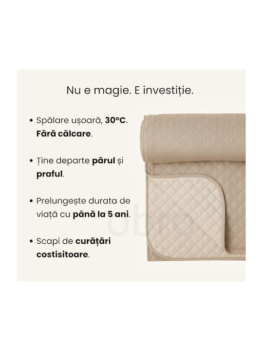 Obro Tagesdecken Übergröße aus Polyester Beiges 220x160cm