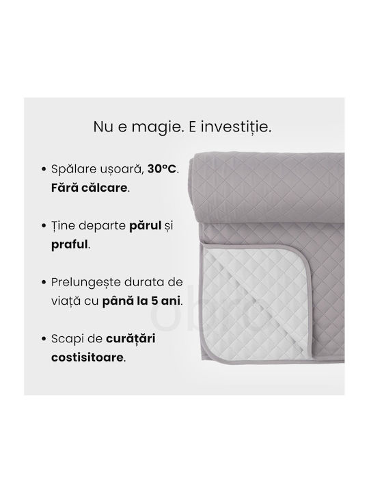 Single Gray Coverlet 160x220cm