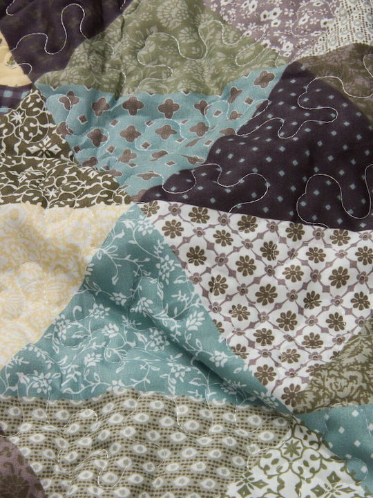 Single Coverlet Multicolour Blue 140x200cm