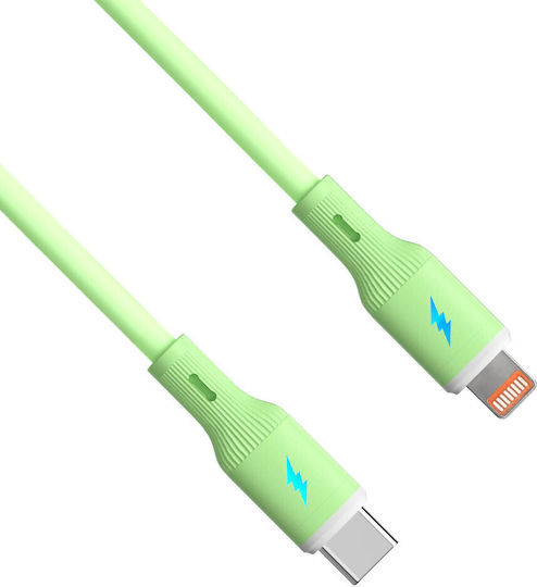 Usb Type C Lightning Cable 1m Ak-usb-73 30w Silicone Green