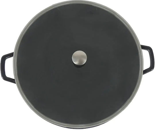 Kela Calido Saute Pan Cast Iron with Lid Enamel Coating 36cm