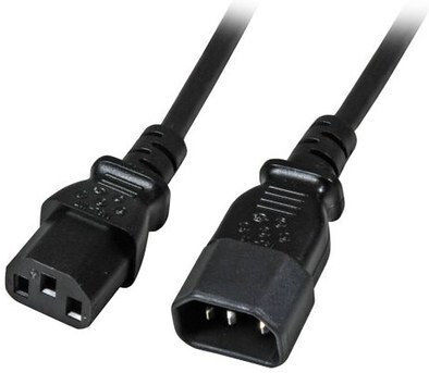 EFB IEC C14 / IEC C13 - IEC C14 / IEC C13 Cable 1m Μαύρο EK503.1