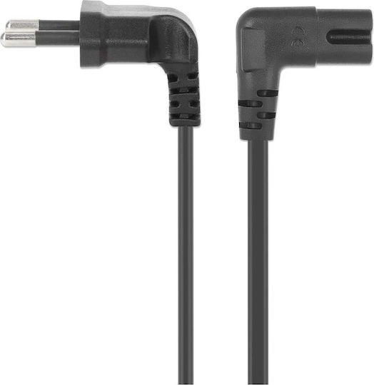 Manhattan IEC C7 / Euro Kabel 2m Schwarz 356862