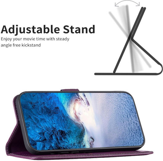 Binfen Series 12 Wallet Δερμάτινο Μωβ (Realme C61)