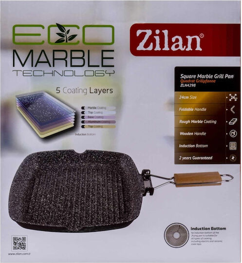 Grill Pan Made of Aluminum with Stone Coating 24cm