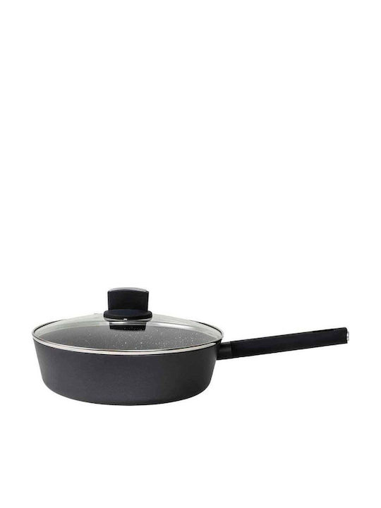 Tigaie din Aluminiu cu Capac cu Strat din Piatră 26cm