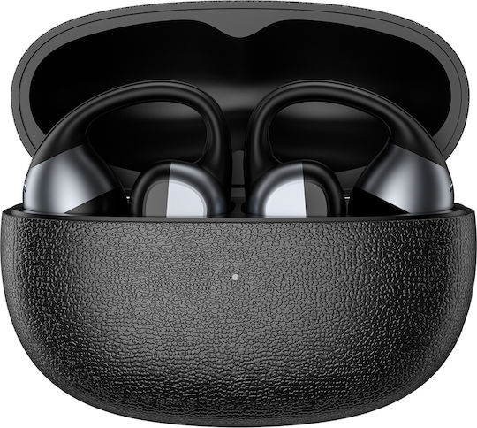 Wiwu O501 Open Ear Bluetooth Handsfree Ακουστικά με Θήκη Φόρτισης Μαύρα