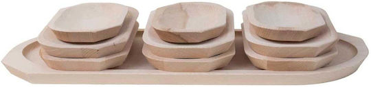 Servierplatten Käse Hölzernes 60x26x2.5cm 10Stücke