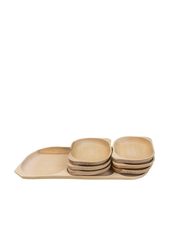 Plăci De Servire Lemn 64x27x2.5cm 7 Bucăți