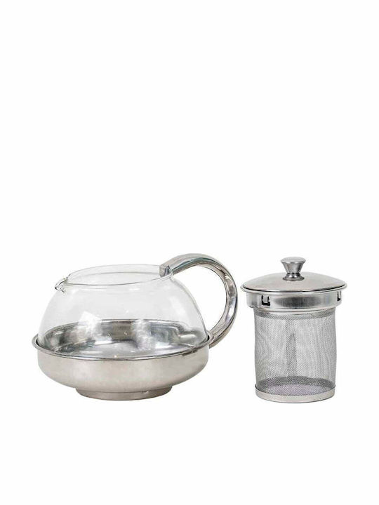 Teapot with Filter Glass Gray 600ml