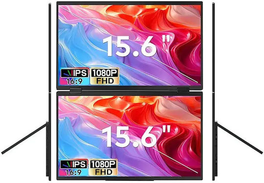Extralink T01 Monitor 2x15,6" Full HD IPS Tragbar